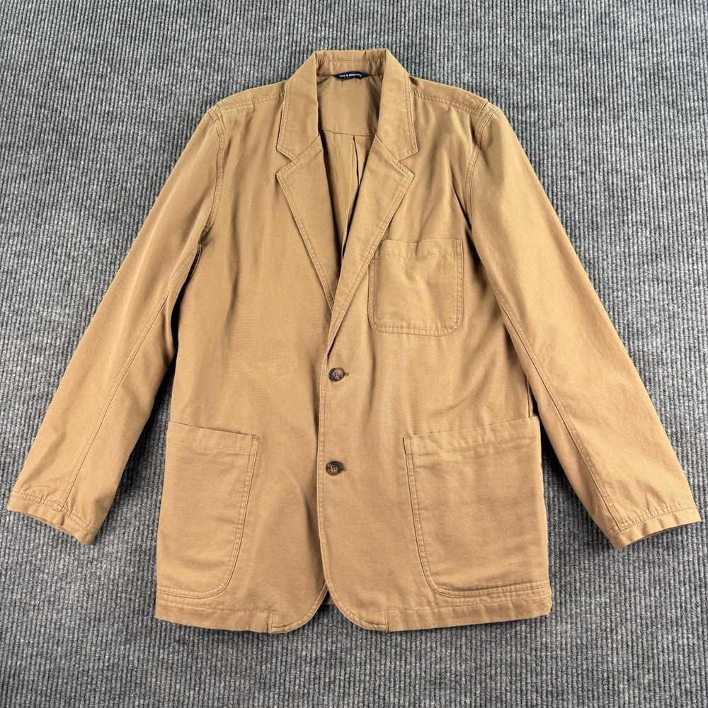 Duluth Trading Company Jacket Men Large Tall Brown Canvas Utility Chore Coat